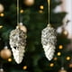 thumbnail image 5 of 4 conos de adorno navideño irrompibles para colgar en el árbol de Navidad, decoración para fiestas navideñas, baby shower y año Nuevo., 5 of 6