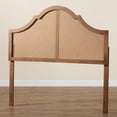 thumbnail image 6 of Baxton Studio Camila Classic and Traditional Ash Walnut Finished Wood Queen Size Headboard with Rattan, 6 of 8