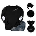 thumbnail image 5 of Txenfivo Spooky Season Sweatshirts Halloween Ghost Sweatshirt Women, Halloween Fall Graphic Crewneck Tops Casual Sweater, 5 of 5