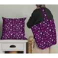 thumbnail image 5 of Soimoi Purple Georgette Viscose Fabric Pink Heart Print Fabric by Yard 42 Inch Wide, 5 of 5