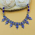 thumbnail image 3 of Tibetan Silver Boho Tribal Necklace for Women with Lapis Lazuli Gemstone | Handmade Ethnic Statement Jewelry, 3 of 8
