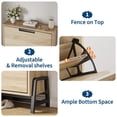thumbnail image 4 of Ourlova Shoe Cabinet Storage with 2 Flip Drawers Hidden Shoe Storage Cabinet for Entryway Adjustable Shoes Rack for Home Hallway Living Room 9.5 Inches Depth 31.5 Inches Width 37 Inches Height, 4 of 8