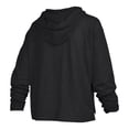thumbnail image 3 of Women's Pressbox  Black Iowa Hawkeyes Nelson Arch Over Logo Long Sleeve Hooded Slub T-Shirt, 3 of 3