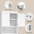thumbnail image 4 of Over the Toilet Storage Cabinet, Lofka Bathroom Cabinet with Open Shlef &Doors, Anti-Tip Safety, White, 4 of 12