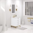 thumbnail image 3 of Water Creation Bristol 24" Wood Single Bathroom Vanity in Pure White/Gold, 3 of 6