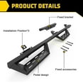 thumbnail image 4 of Side Steps Running Board Compatible for 2007-2018 Jeep Wrangler JK JKU Unlimited 4 Doors Only Black Powder Coated Steel Rock Rails Nerf Bars, 4 of 14