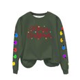 thumbnail image 4 of Cadancy Merry Christmas Sweatshirt for Women Long Sleeve Oversized Crew Neck Xmas Lights Graphic Sweatshirts Winter Cozy Casual Holiday Tops Trendy Funny Outfits 2025, 4 of 9