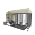 thumbnail image 6 of LiviNest Dog Cage with Storage: Modern Pet Crate Furniture for Small Apartments - Iron Frame & MDF Design with Wheels & Drawers for Medium Dogs, 6 of 6