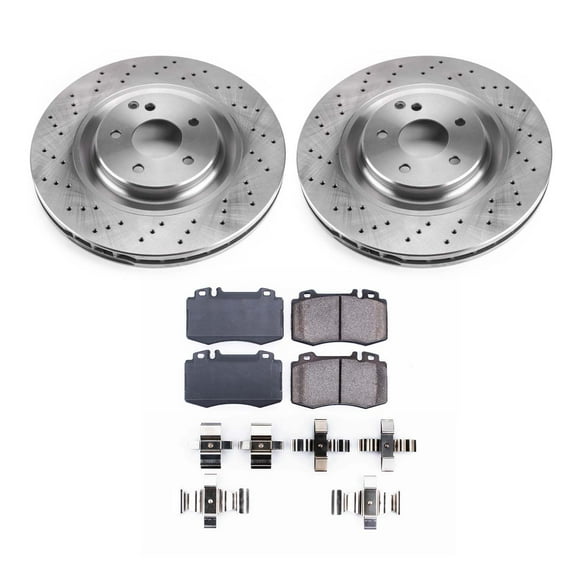 Ultimate Brakes Front Ceramic Brake Pad and Rotor Kit with Hardware WM80772