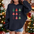 thumbnail image 2 of Lorytime Hoodies for Teen Girls Boys Christmas Tree Sweatshirt Long Sleeve Tops Drop Shoulder Festive Pullover Blue, 2 of 4