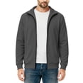 thumbnail image 6 of TRUNZI Men's Zip Up Jackets Long Sleeves Stand Collar Casual Daily Outdoor Lightweight Jackets with Pockets,Dark Gray,Size L, 6 of 9