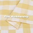 thumbnail image 4 of CAROMIO 2Pcs Light Filtering Tier Curtains Buffalo Check Gingham Thick Yarn Dyed Cafe Curtains, Yellow/White,28"W x 24"L, 4 of 8