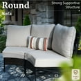 thumbnail image 6 of Summit Living Outdoor Patio Furniture Set with Modular Sofa, 10-Piece Outdoor Conversation Set with Round Nesting Coffee Table, Round Patio Sectional Sofa for 8-People, 6 of 9