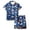 Blue, variant on Weebloom Halloween Kids Girl Pajamas Cute Pumpkin Outfits 2 Piece Set Short Sleeve Button Down Shirt And Shorts Casual Toddler Clothes Sleepwear Nightwear Pjs Loungewear 8-9 Years