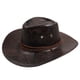thumbnail image 1 of Sombrero de vaquero occidental personalizado Moda de cuero Gorra de visera para el sol al aire libre Sombrero de verano, 1 of 6