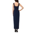 thumbnail image 2 of XSCAPE Womens Purple Slitted Sleeveless Scoop Neck Maxi Evening Sheath Dress 6, 2 of 2