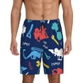 thumbnail image 3 of Lsque Colorful Excavator Mens Sleep Pajama Shorts,Short Pajama Pants, Cotton Ultra-Soft Knit-X-Large, 3 of 9