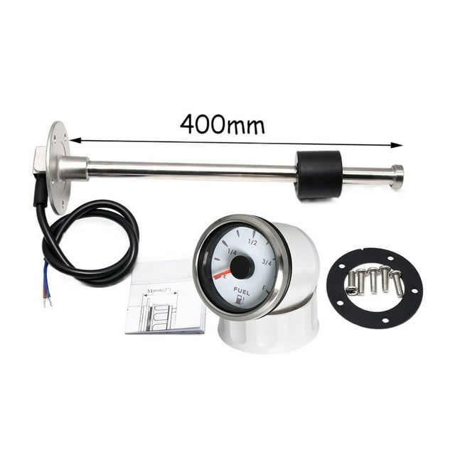 240-33 Fuel Float Sensor With 52mm Fuel Level Gauge 7 Color LED Oil Tank Level Indicator For Marine Boat Car Truck Empty To Ful ,Suits Most Tanks