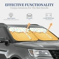thumbnail image 4 of Bingfone White Ice Cream Print 2-Piece Sun Shade Front Windshield - Foldable Car Front Window Sunshades For Most Sedans Suv Truck - Small, 4 of 7