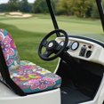 thumbnail image 6 of Pzuqiu 2-Piece Colorful Floral Golf Cart Seat Covers | Breathable Washable Universal Set | Protective Accessories for Most 2-Seater Golf Carts, 6 of 10