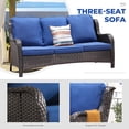 thumbnail image 5 of Ovios 7 Pieces Patio Furniture Set with Fire Pit Table Wicker Outdoor Sectional Conversation Set with Swivel Chair for Backyard, 5 of 9