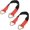 Red, variant on 2 count Axle Tie Down Straps, 24 x 2 6000 Lb Capacity Wrecker Hauler Wheel Tie Down Strap with D Rings, Heavy Duty Automotive Accessories, for Tow Off-Road (Red)