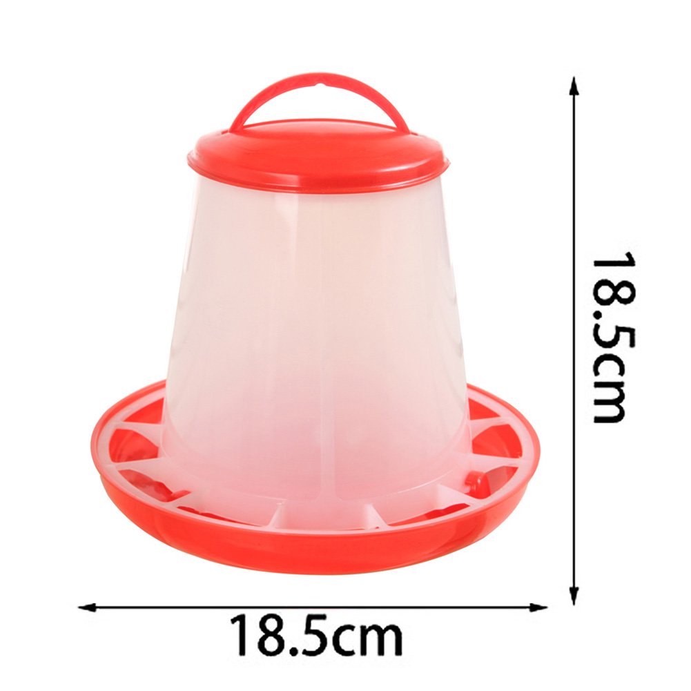 AURORA TRADE TRADE Plastic Poultry Fount Heavy Duty Plastic Fed Water Container Jar Automatic Feeder Fowl Chicken Poultry Farming Breeding Water Food Feed Dispenser