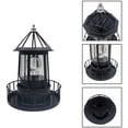 thumbnail image 3 of Solar LED Rotating Lighthouse Light,Waterproof LED Solar Garden Lights,Automatically Illuminate at Night and Auto 360° Rotation,for Courtyards, Lawns,Balconies, Etc, 3 of 8