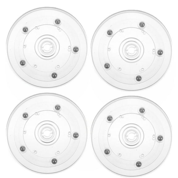 MODANU 4 Pcs Turntable Bearings Hardware, 4 inch Clear Acrylic Turntable Organizer for Kitchen Spice Rack Table Cake