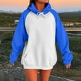 thumbnail image 2 of FAIWAD Womens Oversized Hoodies Long Sleeve Drawstring Hooded Sweatshirts Color Block Casual Tops with Pocket, 2 of 6