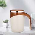thumbnail image 2 of Cateissary Taza con agitación automática de amplia aplicación con tapa para diversas bebidas Taza de agitación automática con tapa Teteras blanco cargando, 2 of 6