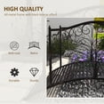 thumbnail image 3 of 4FT Metal Garden Bridge Decorative Arc Bridge with Guardrails Black Bronze, 3 of 7