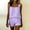 Purple, variant on MOJOGO 2 Piece Outfits for Women Square Neck Cami and Elastic Waist Shorts Linen Summer Vacation Two Piece Set Navy S