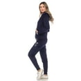 thumbnail image 4 of White Mark Women's Rhinestone 2 Piece Velour Tracksuit Set, 4 of 6