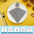 thumbnail image 6 of Werpe Stripes Polyester Cloth Napkin Reusable Home Decor Set of 4 12x12 inches 6 PCS, 6 of 7