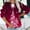 Pink, variant on Tetras Hooded Sweatshirt Women 2025,Women's Fashion Christmas Print Loose Round-Neck Long Sleeve Pocket Blouse Tops