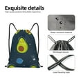 thumbnail image 6 of Bingfone Avocado In Space Drawstrings Backpacks Bags For Men Women Gym Drawstrings Bag, 6 of 9