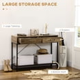 thumbnail image 4 of HOMCOM Vintage Console Table Sofa Table w/ Drawers Storage Shelf, 4 of 10
