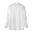 thumbnail image 5 of Zylarhe Men T Shirts Men's Fashion Autumn Winter Solid Color Stand Shirt Top Long Sleeve Cardigan Button Slim Fit Casual Shirt Top down Pajama, 5 of 9