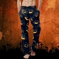 thumbnail image 2 of Yuncity Halloween Mens Pajama Pants Pumpkin Casual Leisure Homewear Pyjamas Pants L, 2 of 4