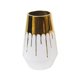 thumbnail image 2 of Florero de cerámica blanca, jarrones brillantes, jarrón de escritorio, adorno nórdico, jarrones decorativos para comedor, boda, cocina, chimenea, Dorado BLESIY Jarrón de ceramica, 2 of 8