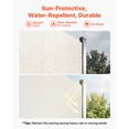 thumbnail image 2 of KFFKFF Retractable Side Awning, 71" x 236" Outdoor Privacy Screen with Durable 180 g/m² Polyester Fabric, Water-Resistant Sunshade for Patio, Garden, Balcony, Pool, or Deck, Beige, 2 of 9