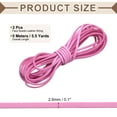 thumbnail image 2 of 2 Pcs Flat Suede Leather Cord, 5.5 Yards 2.6mm Craft Braiding String, Pink, 2 of 6