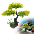 thumbnail image 2 of Plastic Aquarium Plants,Artificial Fish Tank Decorations Realistic Bonsai Tree,with Base Green Aquatic Water Plants for Natural Underwater Landscape,1 Piece(Yellow), 2 of 9