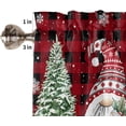 thumbnail image 5 of Curtain Valance, Christmas Gingerbread Man Snowflake Candy Canes Winter Pink Short Rod Pocket Window Treatment for Living Room, Bedroom, Kitchen, Bathroom, 1 Panel, 54" X 18", 5 of 6