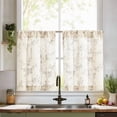 thumbnail image 1 of Cortinas de Cocina Jinchan Floral Gris 76x76 cm Lino 2 Paneles, 1 of 9