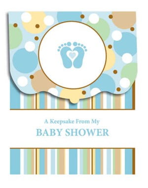 Tiny Toes Blue Baby Shower Keepsake Registry - Walmart.com - Walmart.com