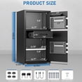 thumbnail image 2 of Omethey Safe with Drawer, 6.5 Cub Safe with Digital Lock for Jewelry, Home Safes with Shelf, Soft Lining & Key Hook, 2 Door Safe Box with Drop Slot, 2 of 9