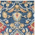 thumbnail image 5 of Safavieh Blossom Collection BLM402A Handmade Premium Wool Area Rug, 6' x 9', Navy / Multi, 5 of 5