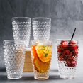 thumbnail image 5 of EVEREST GLOBAL Hobnail Highball Glasses set of 6, 13 oz Old Fashioned Iced Beverage Vintage Set for Milk Beer Soda Juice Whiskey Perfect for Dinner Table Parties Bars Restaurants (Crystal Clear), 5 of 7